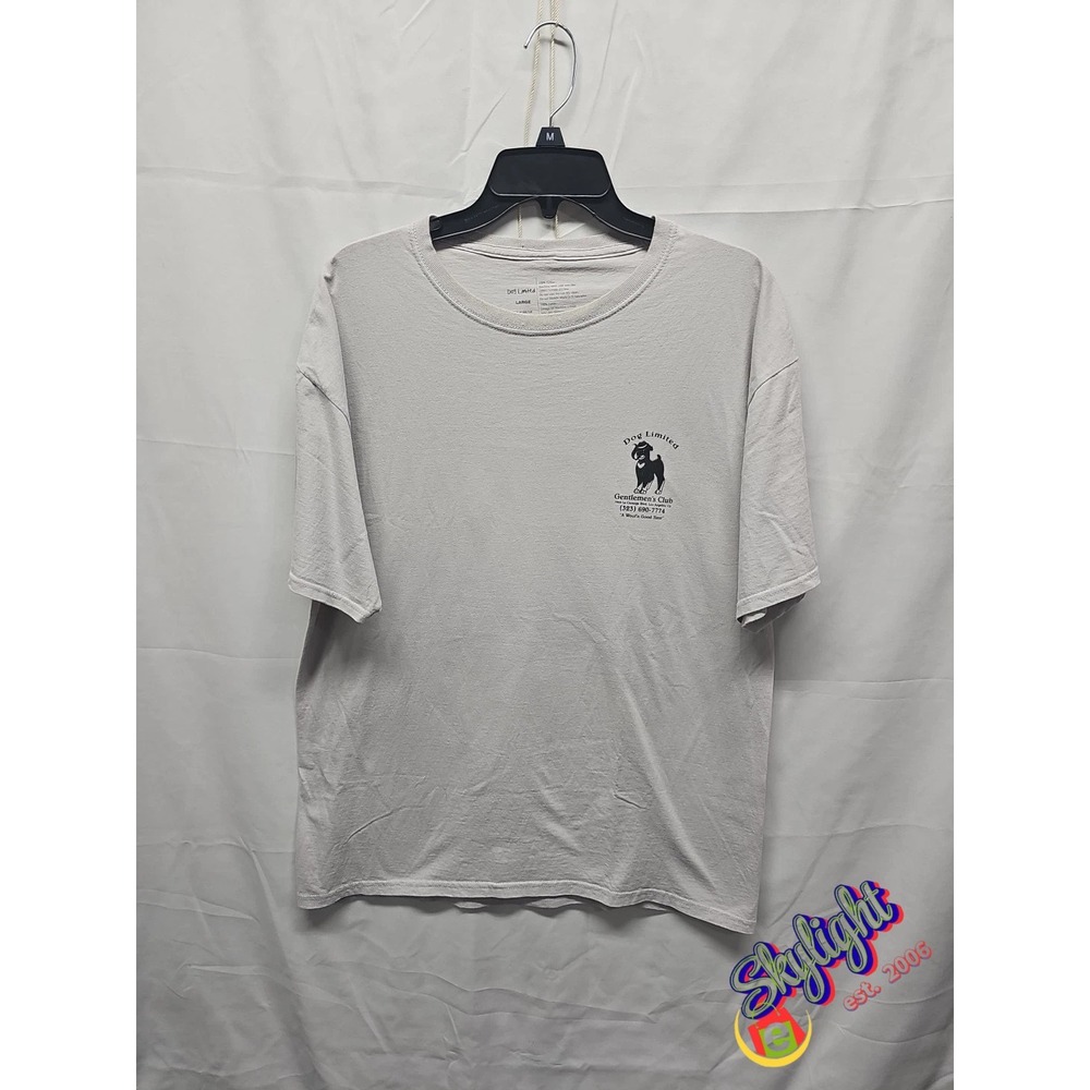 Dog Limited Man's Light Gray Rare Htf Gentlemen's T-Shirt Los Angeles Ca Size L